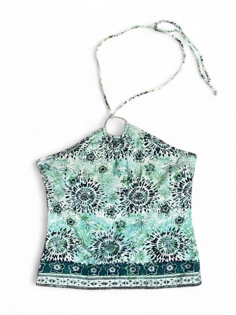 Y2K Energie Blue & Green Halter Tank Top